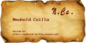 Neuhold Csilla névjegykártya